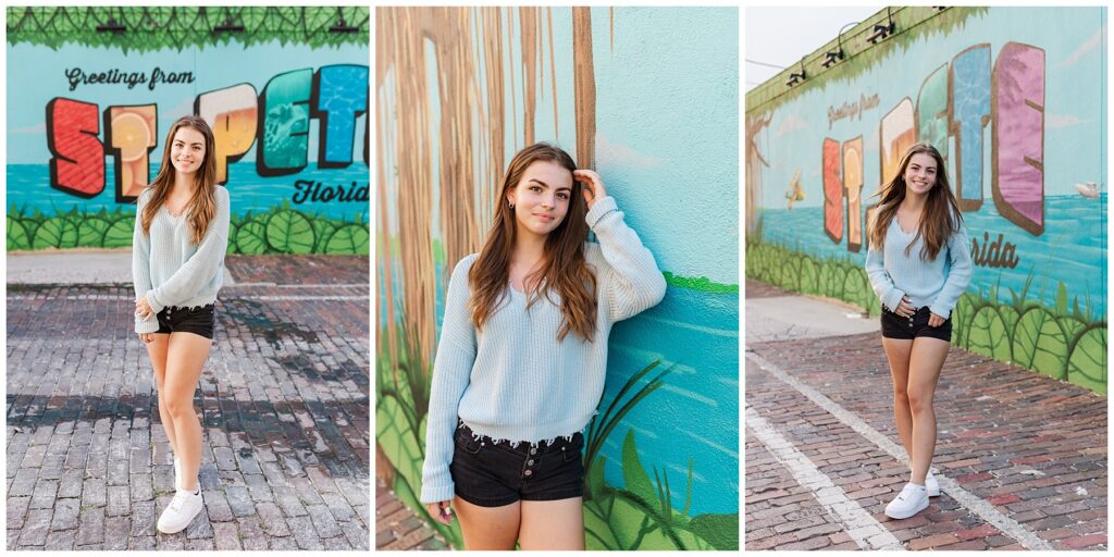 Senior Portraits in Downtown St.Petersburg, Florida captured by Amanda Dawn Photography