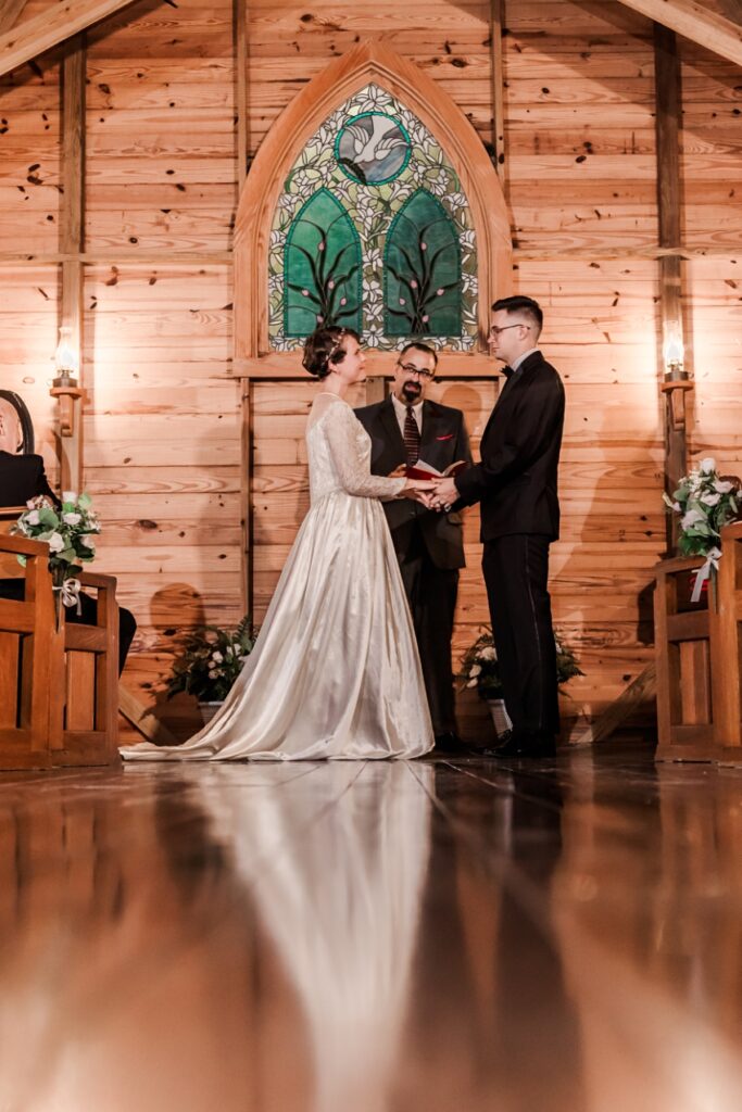 Wedding ceremony in Mary's Chapel at Selby Gardens by Amanda Dawn Photography