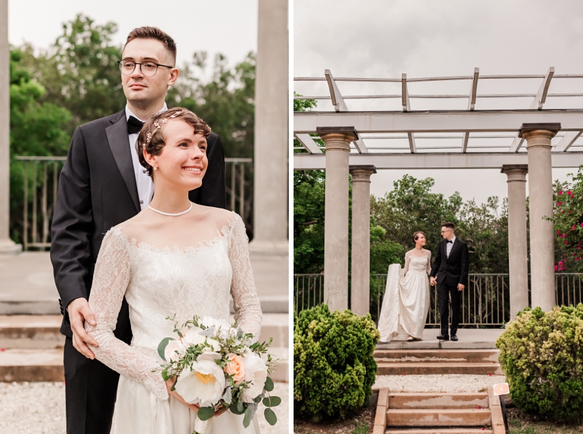 Bride and groom at Selby Gardens by Amanda Dawn Photography