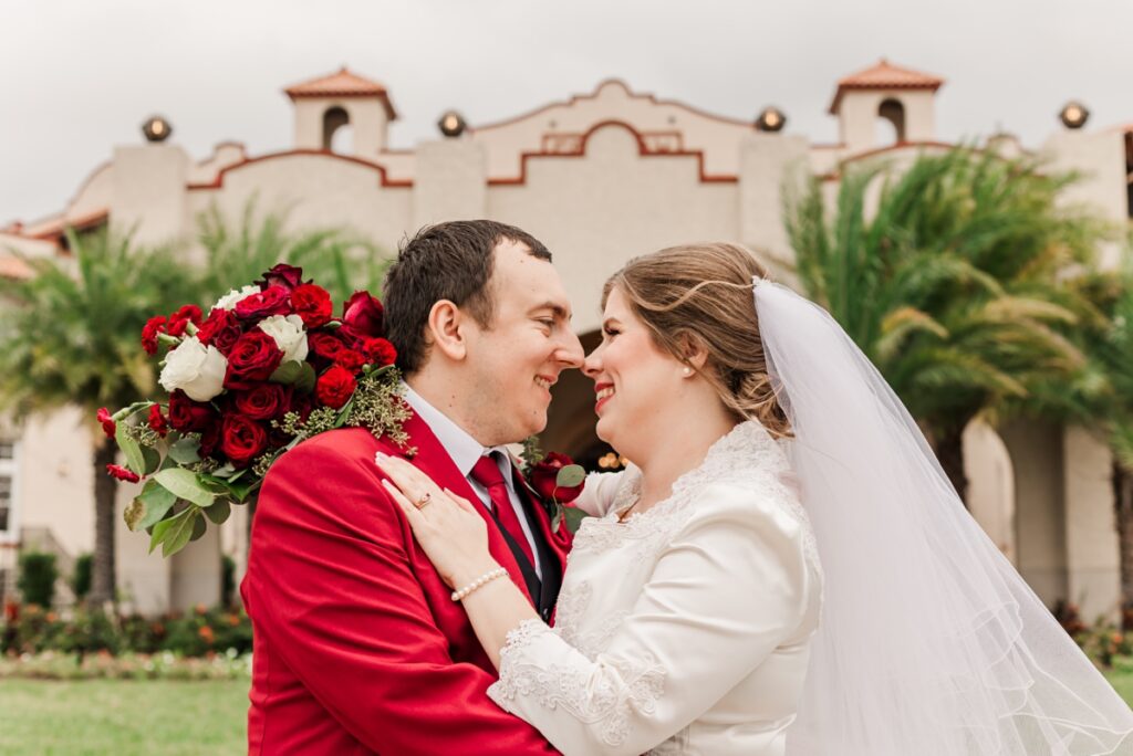 bride and groom at fenway hotel