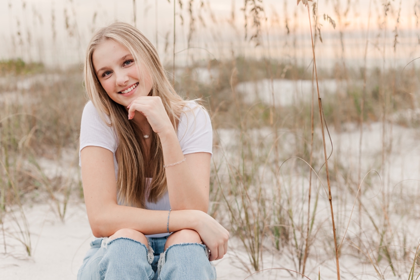 senior portraits at pass-a-grille beach in st. petersburg, florida by Amanda Dawn Photography