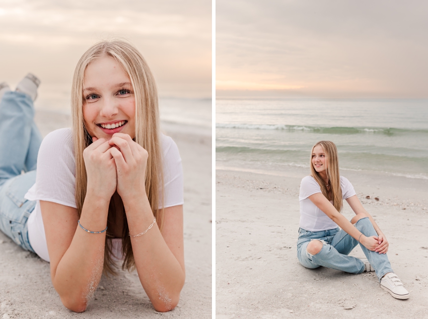 Senior Portraits at St. Pete Beach, Florida captured by Amanda Dawn Photography
