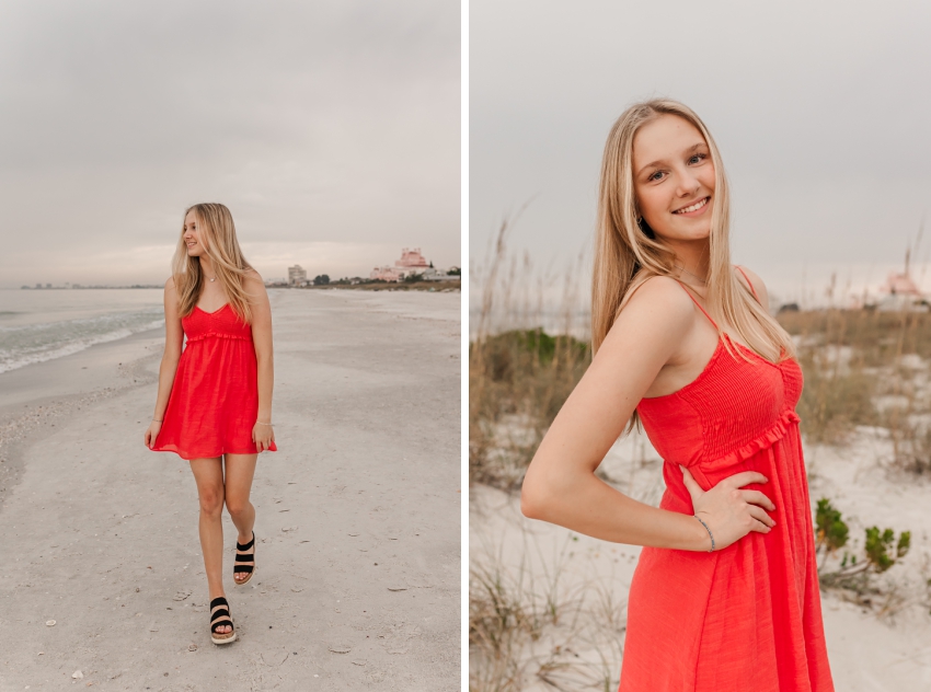 Senior Portraits at St. Pete Beach, Florida captured by Amanda Dawn Photography