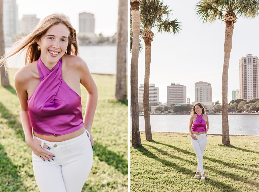 st. petersburg pier senior portraits, st. petersburg senior photographer